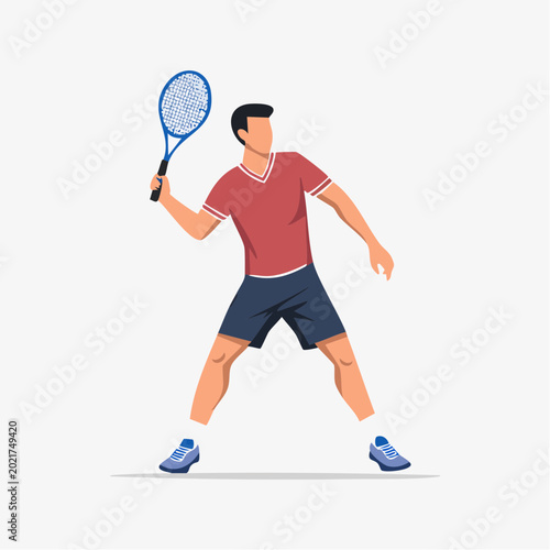 Man Playing Tennis