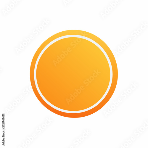 Orange Circle with White Outline