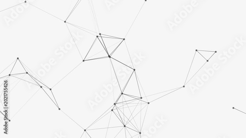 Connected lines network structure. 3D digital data technology concept. vector illustration of an abstract background