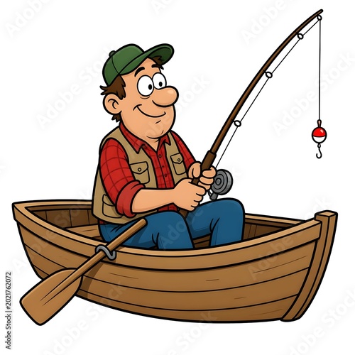 fisherman with a fishing rod