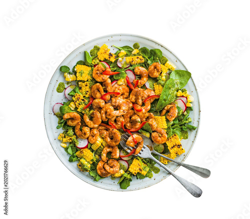 фотографія american cusine baja shrimp