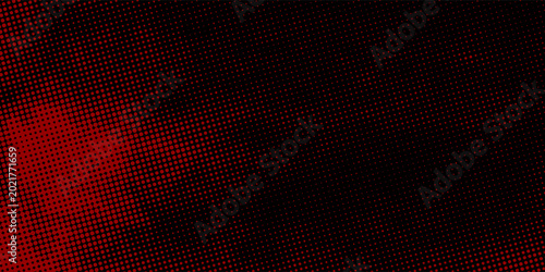 Photos Abstract red and black halftone gradient background with dotted texture and dark