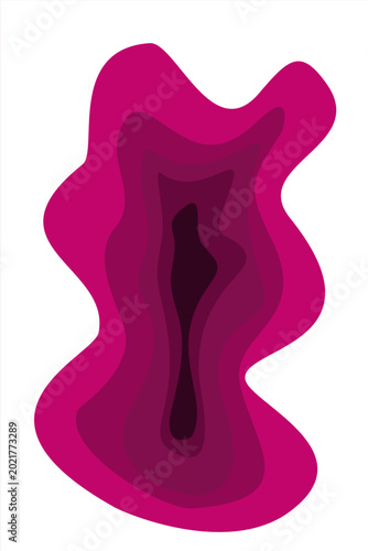 Abstract layered paper background with flowing waves and organic shapes. Modern gradient composition featuring smooth curves, soft shadows, and vibrant colors, creating an elegant and dynamic visual 