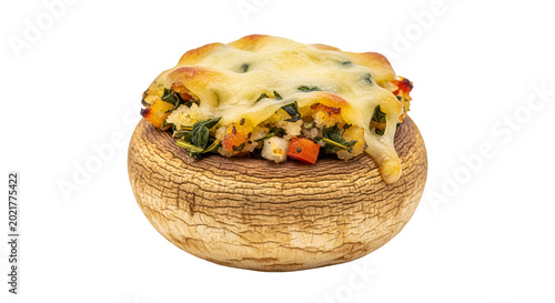 Delicious Stuffed Mushroom Appetizer with Melted Cheese and Fresh Herbs