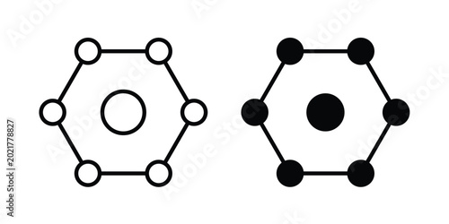 Foto Antioxidant icon outlined. Black clipart icons set