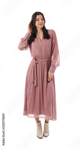 Beautiful young woman in st...