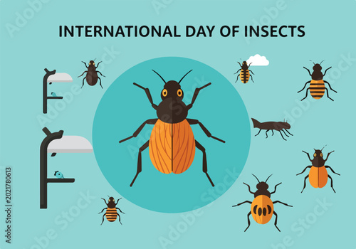 Foto A colorful poster featuring various insects