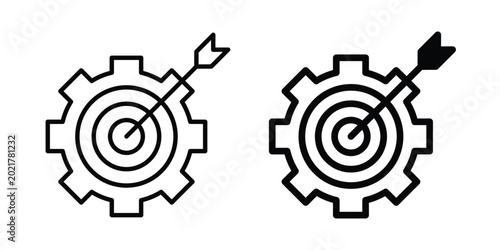 Canvastavla Goal icon outlined. Black clipart icons set