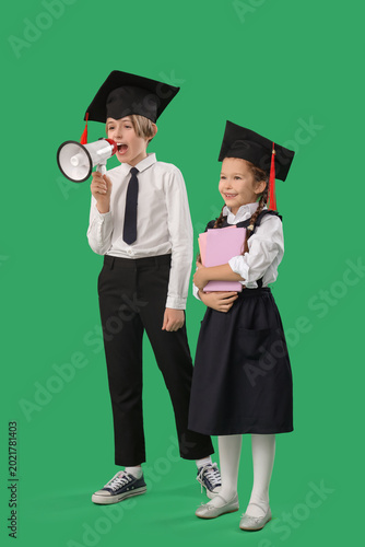 Little children in graduati...