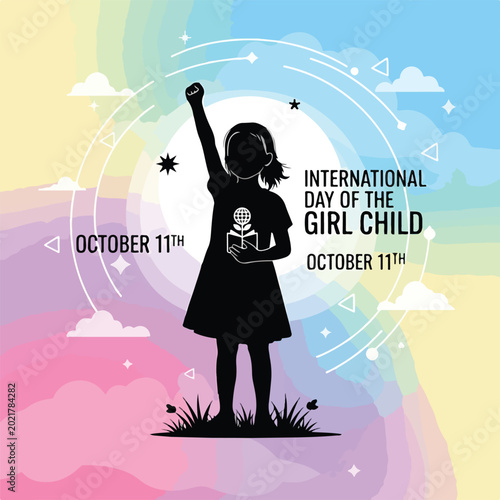 A girl celebrates International Day of the Girl Child