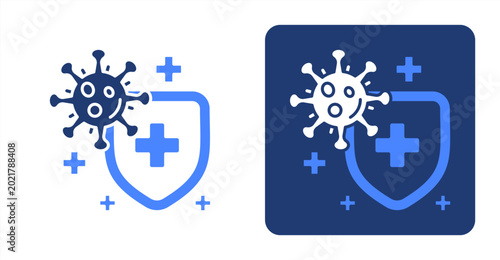 Virus Protect icon, with contrast background.