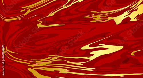 Luxury Abstract Red and Gold Liquid Marble Background with Elegant Swirls