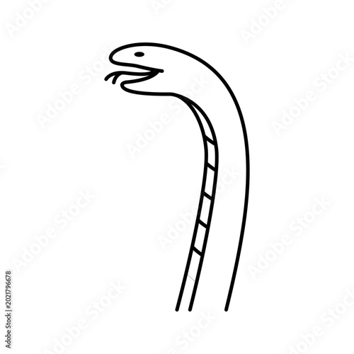 King cobra line icon vector illustration design. Editable stroke.