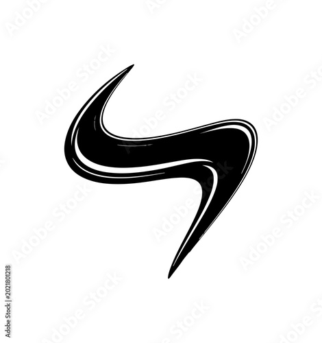 black and white arrow