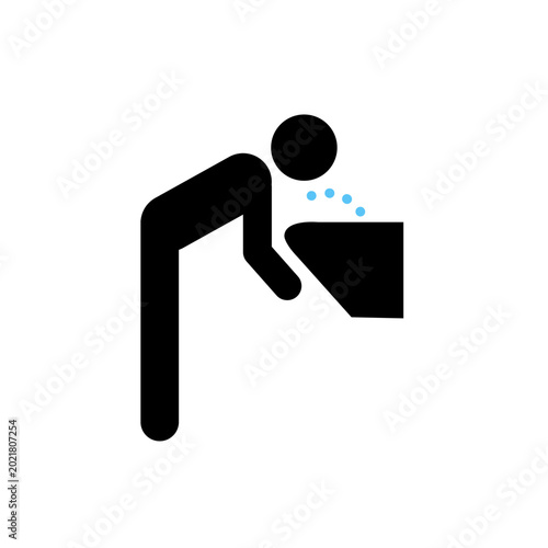 Fotografi Person Vomiting into a Toilet.