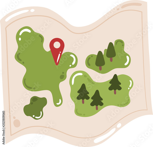 hand drawn camping element