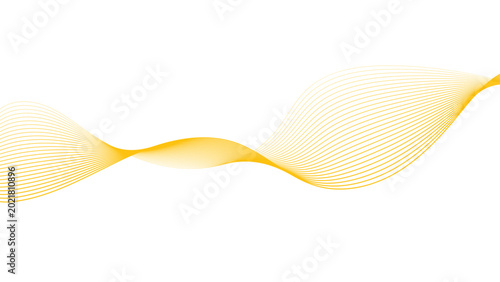 Abstract Yellow Wave Flowing Background Design