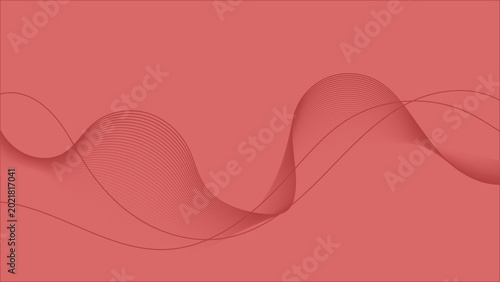 Abstract flowing wavy lines on a pink background
