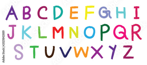Bilde på lerret Grunge alphabet with capital letters