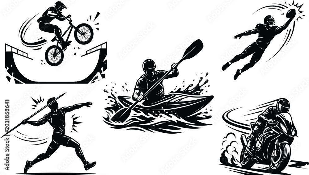 Fototapeta premium Sports Vector Illustrations Set