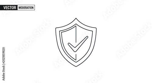 Shield with Check Mark Icon - Security, Protection, Approval, Safety, Guarantee