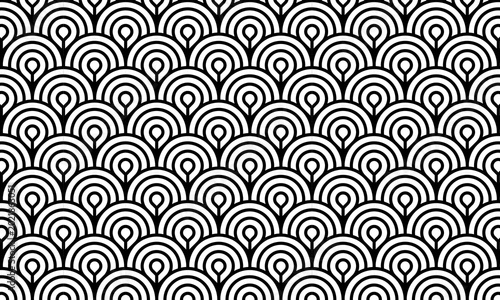 Seamless pin/circle pattern background. Simple repeat line style ornamental Vector illustration