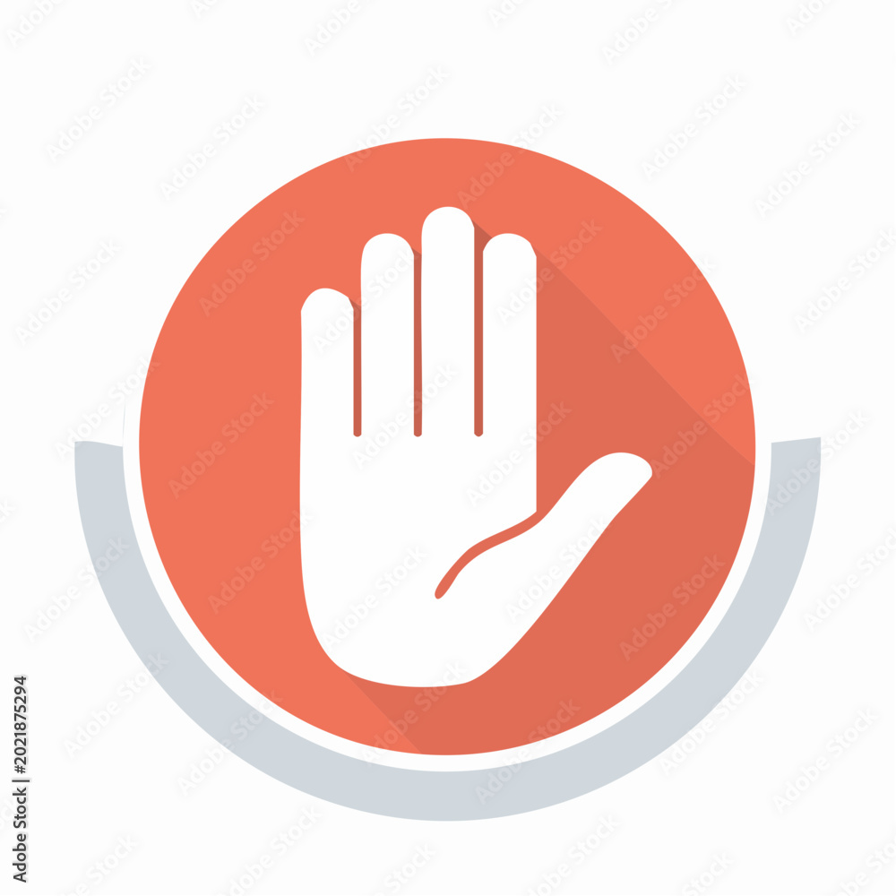 Obraz premium Stop Hand Icon