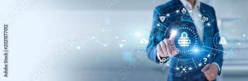 Canvastavla Software developer pointing at Secure Coding and networking cybersecurity develo
