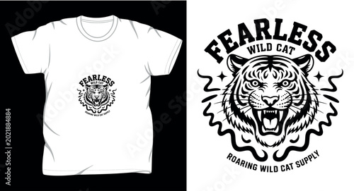 Schilderij op canvas Animals graphic vector art t-shirt design print template