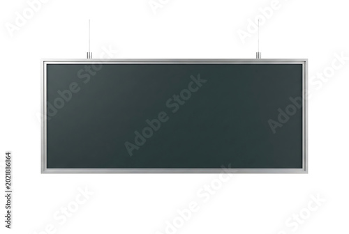 Blank airport hanging sign mockup isolated on transparent PNG background for wayfinding, travel, advertising, and branding display design