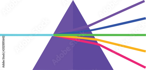 Single Flat Vector Illustration of Optical Computing Technology