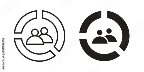 Fotografía Demographics icon symbol. Flat Vector illustration set
