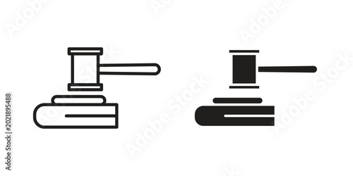 Φωτογραφία employment law icon symbol. Flat Vector illustration set