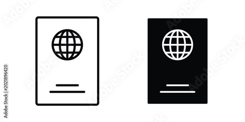 Fotografija Immigration icon symbol. Flat Vector illustration set