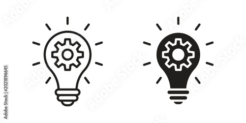 Bild auf Leinwand Implementation icon symbol. Flat Vector illustration set