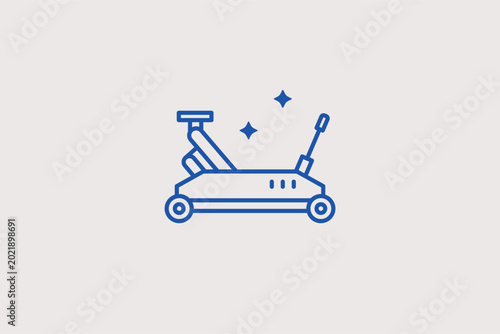 Photos Hydraulic floor jack line icon for vehicle lifting and tire changes