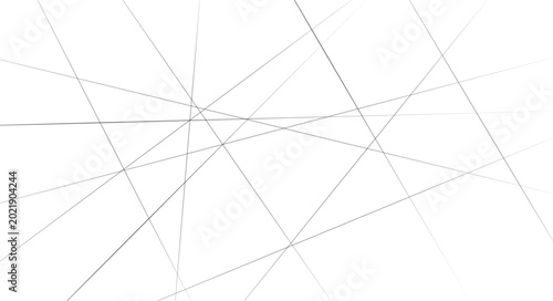 Bild auf Leinwand Chaotic abstract line seamless pattern with random geometric black lines and modern monochrome background texture