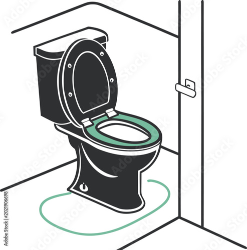 toilet bowl vector illustration