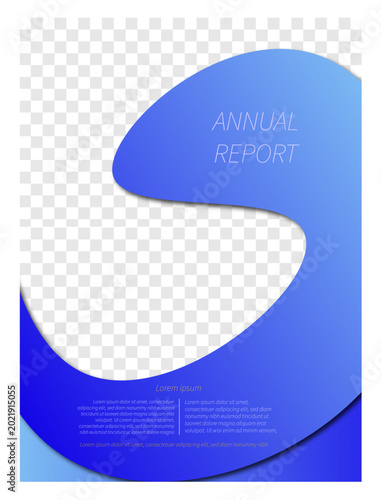 Annual report blue template design