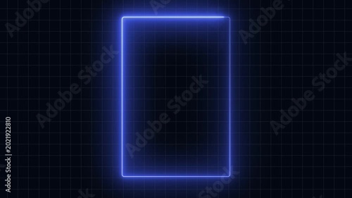glowing rectangle line, Square line spectrum loopo