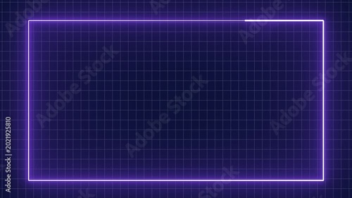 glowing rectangle line, Square line spectrum loopo