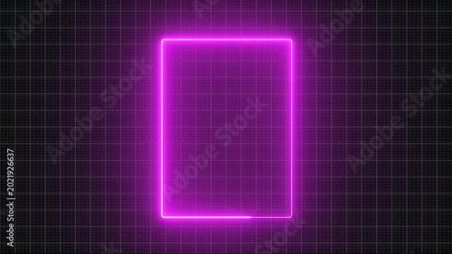 glowing rectangle line, Square line spectrum loop