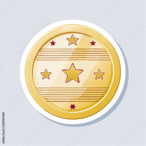 Golden Coin with Stars