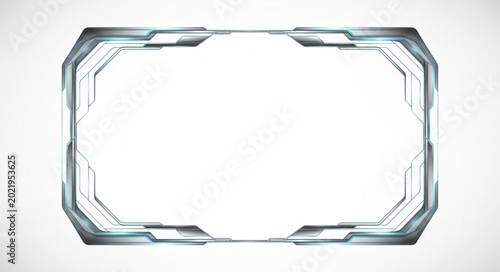 Bild auf Leinwand Futuristic Digital Interface Frame Technology Element.