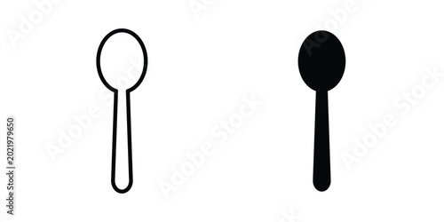 Photos Teaspoon icon. Doodle Icon in Minimal Line Art Style