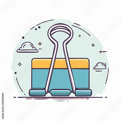 Binder Clip Illustration