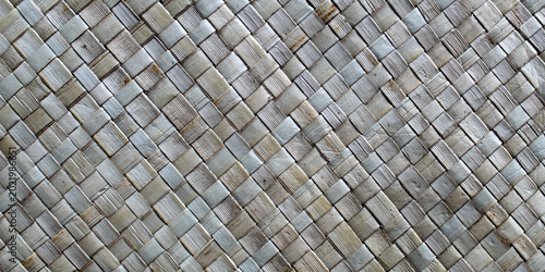Fotografía Traditional woven texture from natural pandan leaves with a neat diagonal pattern