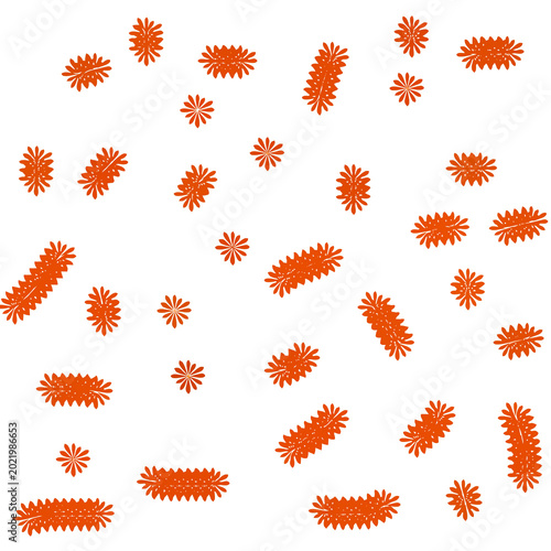 Seamless vector pattern illustration featuring a decorative autumn maple leaves background with orange and yellow floral elements for seasonal nature wallpaper design