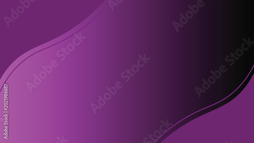 Foto Elegant flowing purple gradient waves abstract background with smooth curves and