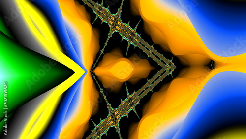 Billede på lærred Burning Ship Fractal Detail